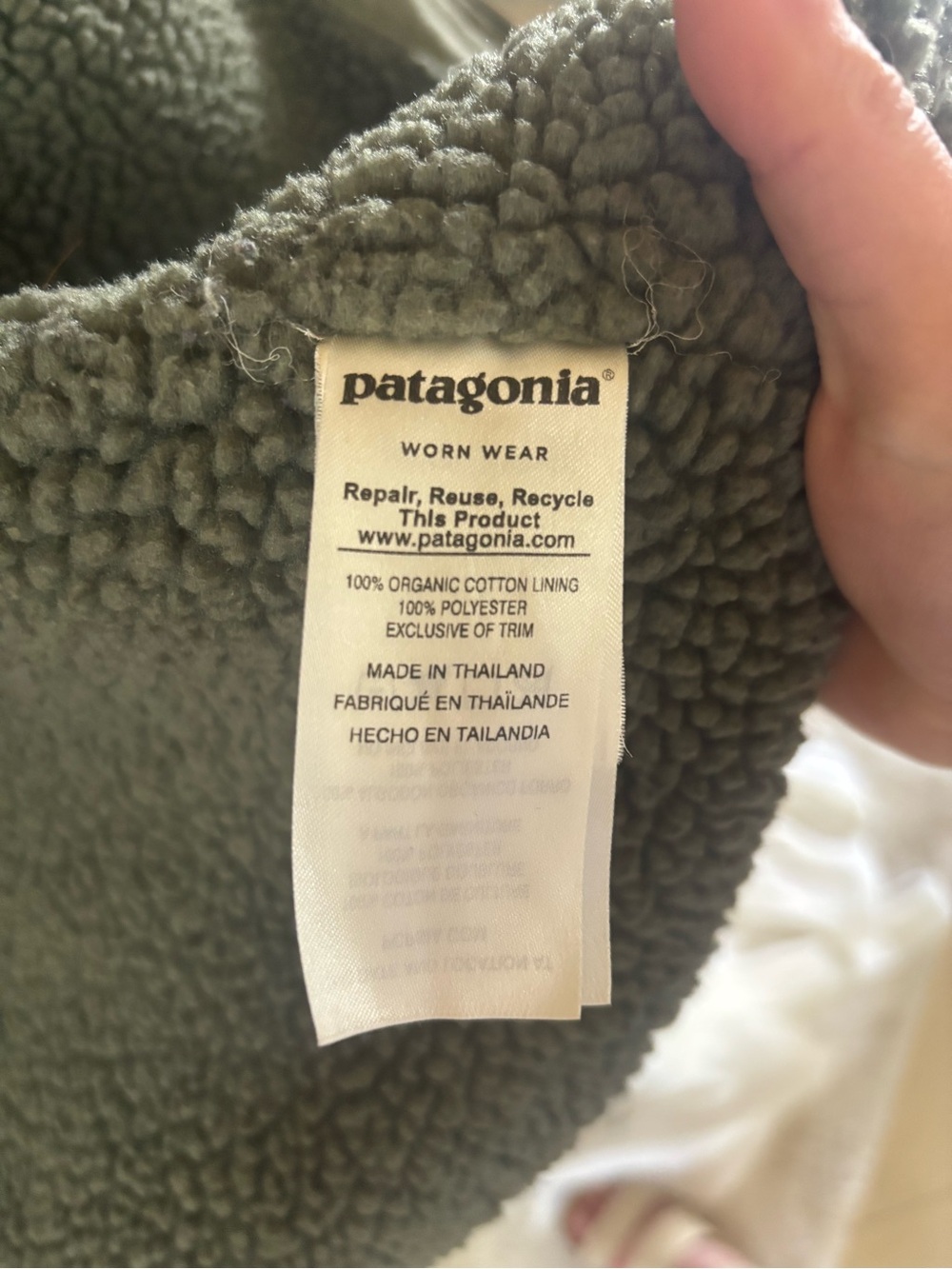 Patagonia Women’s Olive Green Hooded Jacket - Picture 3 of 4